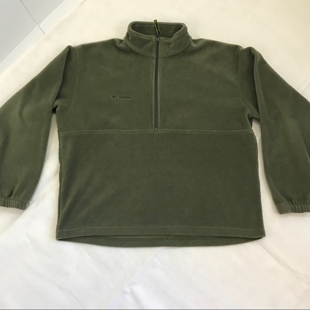 Columbia fleece half zipper unisex pullover XL EUC
